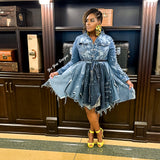 Custom designed Denim on Display Dress