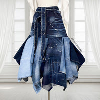 YiaYia’s Designed denim of splash skirt