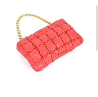 Quilted leather purse