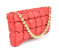 Quilted leather purse